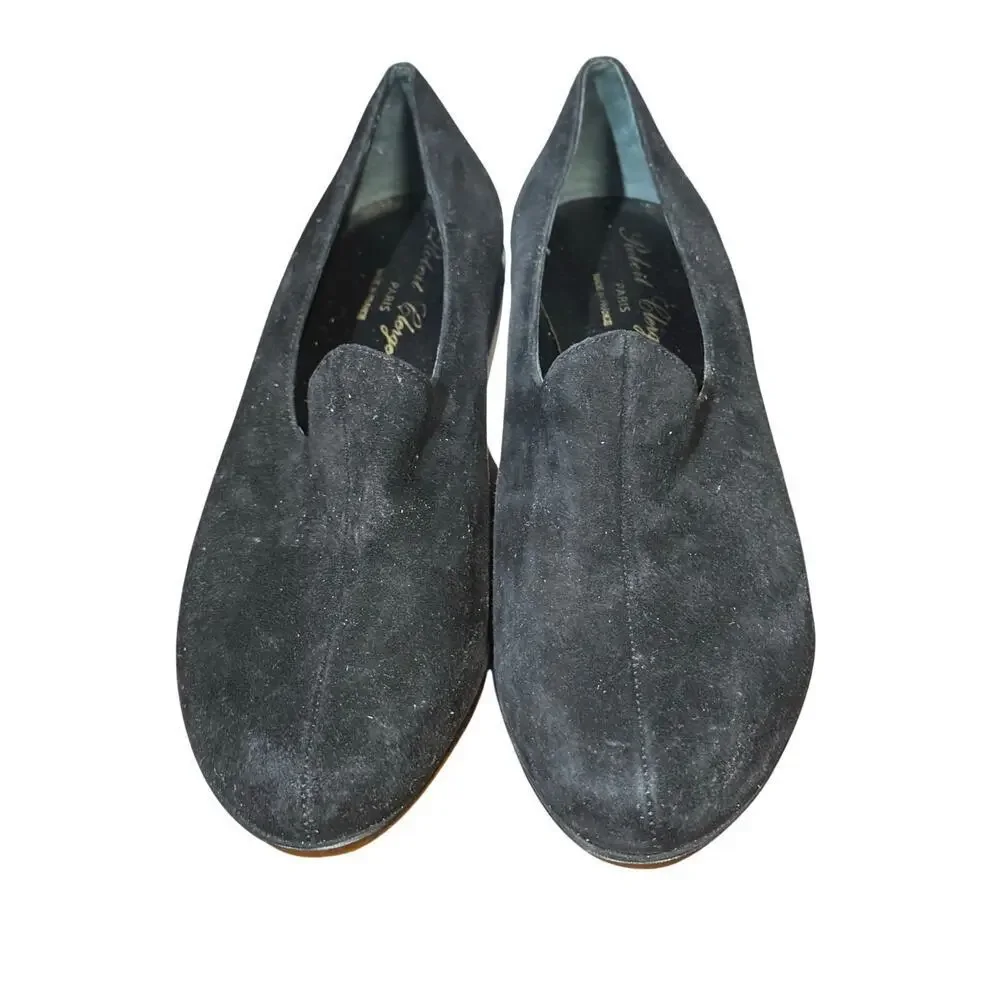 ROBERT CLERGERIE NALOH Black Loafers Suede Platform size 5.5